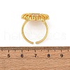 Brass Micro Pave Cubic Zirconia Cuff Rings RJEW-D323-03G-5