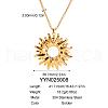 Vintage Stainless Steel Sunflower Pendant Necklaces for Women KZ0138-2-1