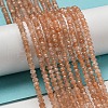 Natural Peach Moonstone Beads Strands G-A097-C02-01-2