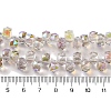 Half Rainbow Plated Electroplate Beads Strands EGLA-H104-09A-HR03-4