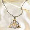 304 Stainless Steel Pendant Necklaces NJEW-R019-01G&P-2