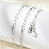 Non-Tarnish 304 Stainless Steel Paperclip Chain Necklace with Lobster Claw Clasps for Men Women NJEW-H205-03P-01-4
