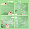 2-Tier Transparent Acrylic Minifigures Display Case ODIS-WH0043-63-4