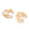 Brass Micro Pave Cubic Zirconia Charm KK-E090-29G-2