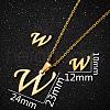 201 Stainless Steel Pendant Necklaces & Stud Earrings Sets WG00841-38-1