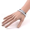 4Pcs 4 Style Natural Ang & Lava Rock & Opalite Round Beaded Stretch Bracelets Set BJEW-JB09083-7