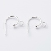 304 Stainless Steel Half Hoop Earrings X-STAS-Z028-B02-S-1