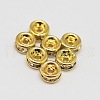 Rack Plating Rondelle Brass Grade A Crystal Rhinestone Spacer Beads RB-D300-G-1