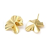 Rack Plating Brass Flower Stud Earrings for Women EJEW-Z019-16G-2