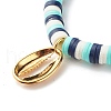 Handmade Polymer Clay Heishi Beads Stretch Bracelets Set BJEW-JB07335-10