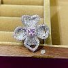 Brass Rhinestone Finger Rings for Women FS-WGC1A7E-01-4