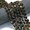Natural Yellow Blue Tiger Eye Beads Strands G-C116-A124-01-1