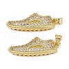 Brass Micro Pave Cubic Zirconia Pendants KK-S526-10G-D-1