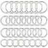 SUNNYCLUE 32Pcs 4 Styles Zinc Alloy Spring Gate Rings FIND-SC0005-23-1