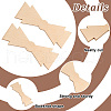 Olycraft 3Pcs Brass Cabochons DIY-OC0013-26B-4