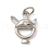 Brass Micro Pave Cubic Zirconia Dessert Charms KK-P308-63P-1
