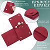 Beebeecraft 2Pcs Microfiber Cloth Jewelry Storage Bags with Brass Button ABAG-BBC0001-17B-01-6