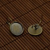 Clear Domed Glass Cabochon Cover and Brass Leverback Earring Settings for DIY DIY-X0160-AB-NR-4