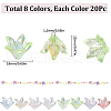 SUNNYCLUE 160PCS 8Colors Transparent Acrylic Bead Caps OACR-SC0001-29-2