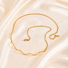 Stainless Steel Wavy Line Choker Necklaces PW-WG07BB7-01-4