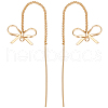 Beebeecraft 10Pcs Brass Chains Stud Earring Findings KK-BBC0009-82-1
