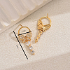 Elegant Butterfly Brass Pave Clear Cubic Zirconia Dangle Stud Earrings UU2168-3