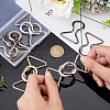 BENECREAT 6Pairs 3 Colors Zinc Alloy Clasps FIND-BC0002-45-3