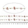 Handmade Natural Strawberry Quartze Chip Beaded Chains CHC-F020-09G-13-2