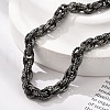 304 Stainless Steel Rope Chains Bracelets for Women Men BJEW-A031-04F-AS-4
