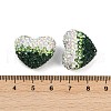 Gradient Color Heart Shaped Polymer Clay Rhinestone Beads CLAY-NH0002-03B-3