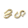 Brass S Hook Clasps KK-L205-04G-2