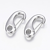 Tarnish Resistant 304 Stainless Steel Push Gate Snap Keychain Clasp Findings STAS-G143-11F-1