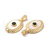 Brass Pave Cubic Zirconia Pendants KK-I703-08G-01-3