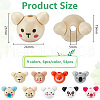 Olycraft 54Pcs 9 Colors Wood Animal European Style Beeds WOOD-OC0003-75-2