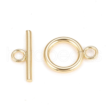 Brass Toggle Clasps X-KK-Q765-01G-1