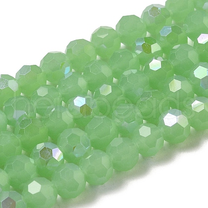 Imitation Jade Glass Beads Strands EGLA-A035-J8mm-L01-1