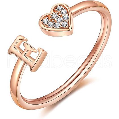 Adjustable Brass Rhinestone Cuff Rings FS-WG29D83-21-1