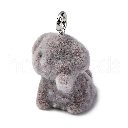 Flocky Resin Pendants FIND-S001-02A-1