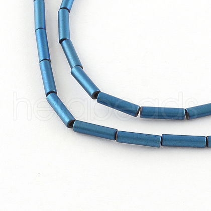 Tube Electroplate Non-magnetic Synthetic Hematite Bead Strands G-S203-26B-1