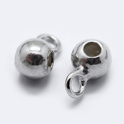 Anti-Tarnish Rhodium Plated 925 Sterling Silver Tube Bails STER-K167-047B-P-1