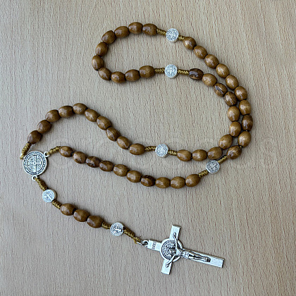 Wood Rosary Bead Necklaces FS-WG6BD27-02-1