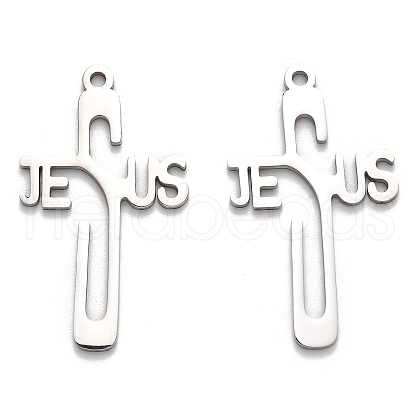 Non-Tarnish 304 Stainless Steel Pendants STAS-B054-03P-1
