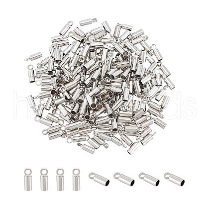 Unicraftale 200Pcs Rack Plating Brass Cord Ends KK-UN0003-19-1