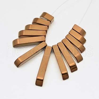 Rectangle Non-magnetic Synthetic Hematite Beads Strands G-D619-02-1