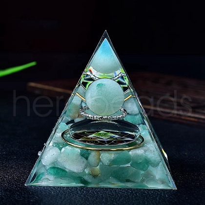 Natural Green Aventurinel Orgone Stone Pyramid PW-WG8ED82-14-1