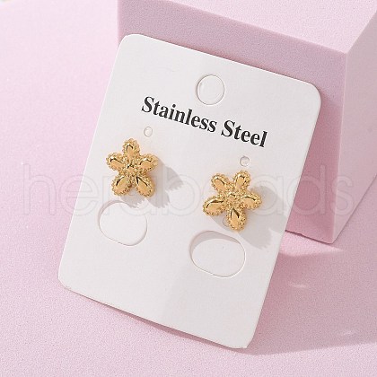 304 Stainless Steel Stud Earrings EJEW-Z084-06G-1