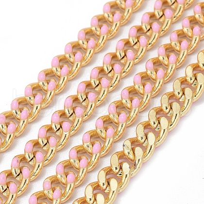 Two Tone Handmade Brass Curb Chains CHC-I035-01G-03-1