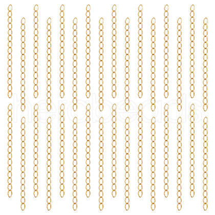 Unicraftale 80Pcs Ion Plating(IP) 304 Stainless Steel Curb Chain Extender STAS-UN0054-79-1