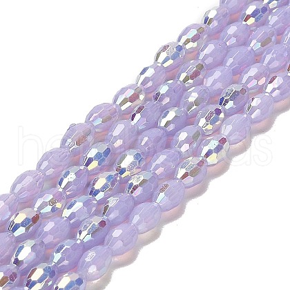 Baking Painted Glass Beads Strands DGLA-D001-02G-1