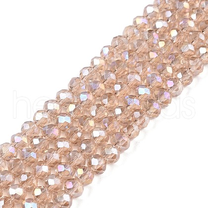 Electroplate Glass Beads Strands EGLA-A044-T3mm-B20-1